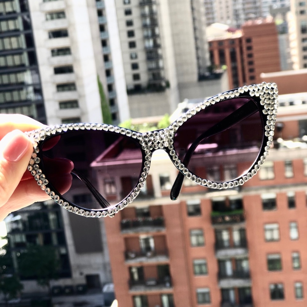 Designer fashion womens cat eye sunglasses